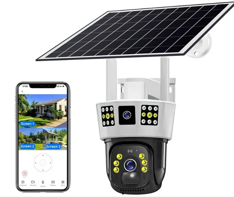 Dual Lens Solar 4G Outdoor IP Camara Built in 8000mah Battery